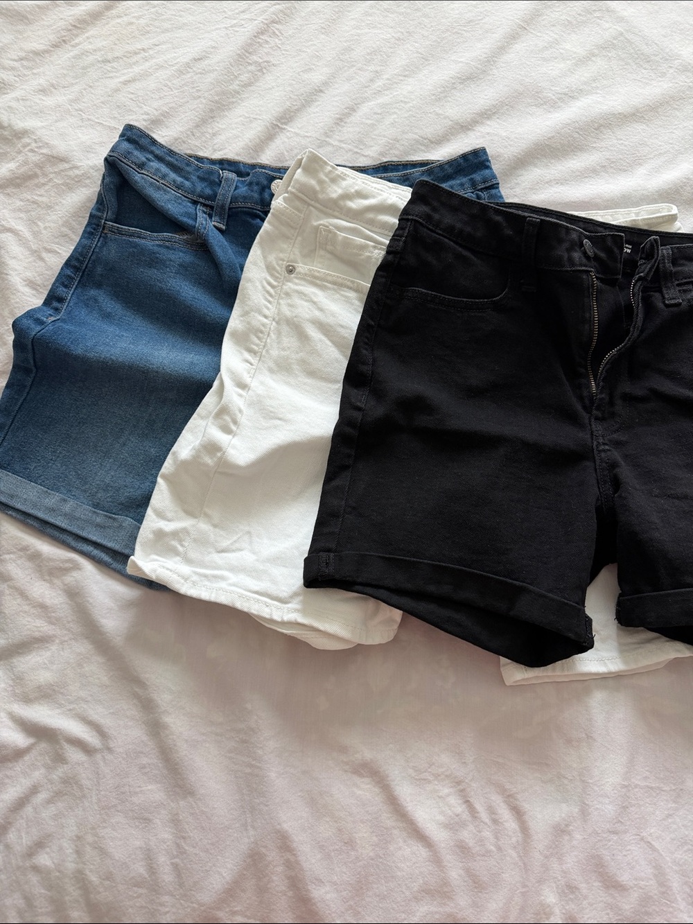 Old Navy Classic Women's Denim Shorts -  7” inseam 3 pairs